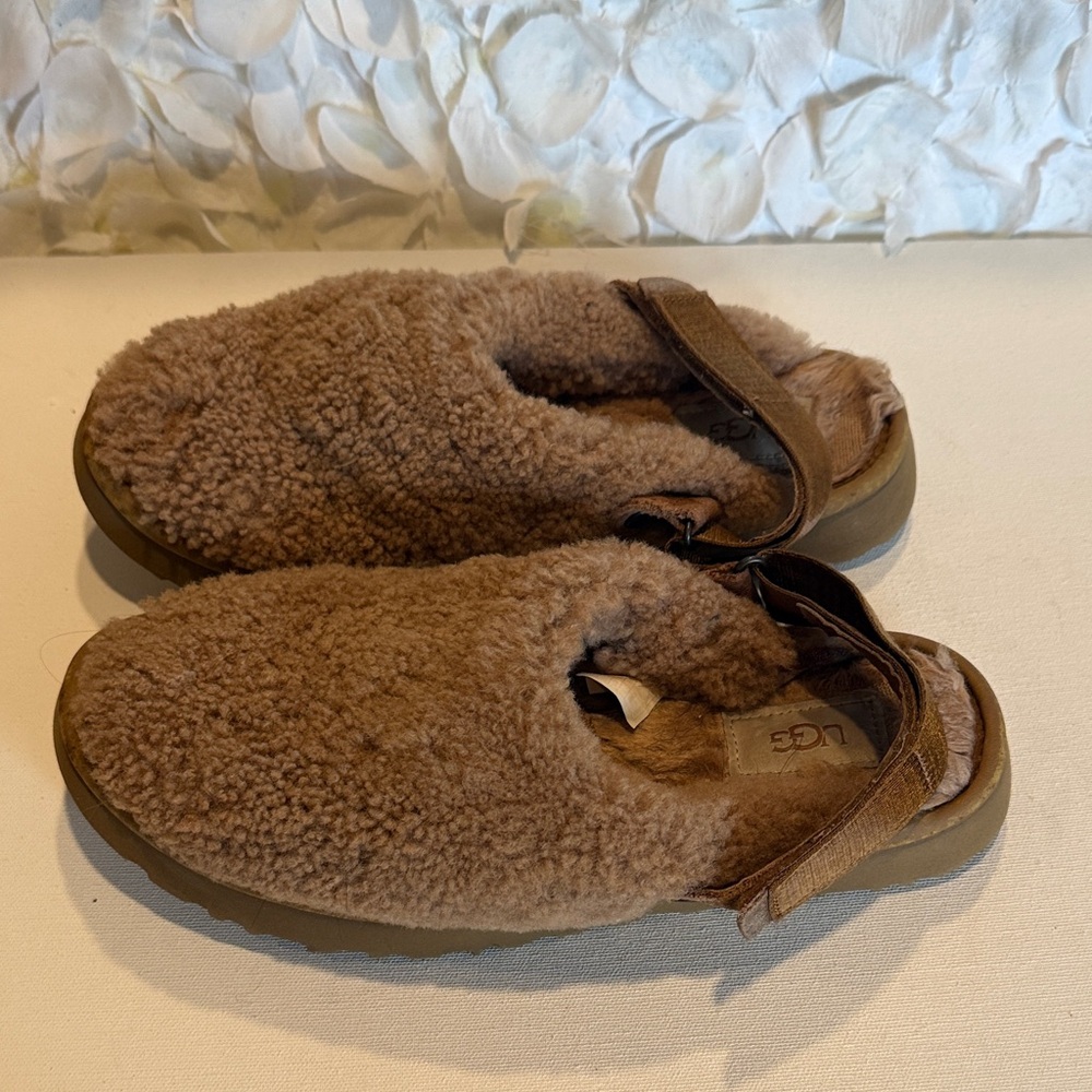 UGG Chestnut Shearling Backstrap Clogs - image 2